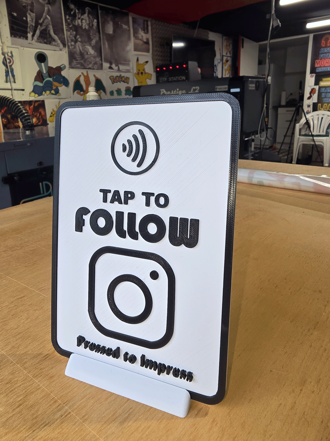 Custom NFC Tap to Follow Sign