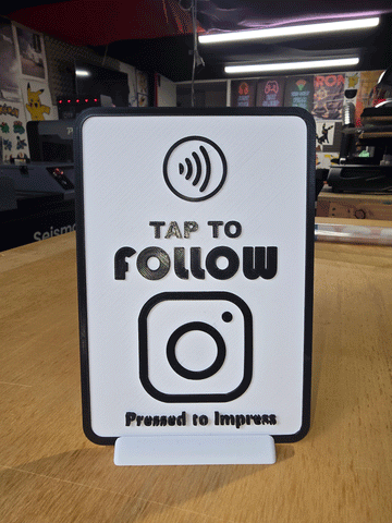 Custom NFC Tap to Follow Sign