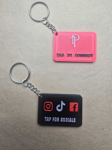 Custom NFC Tap Keyring with Personalized Text or Logo
